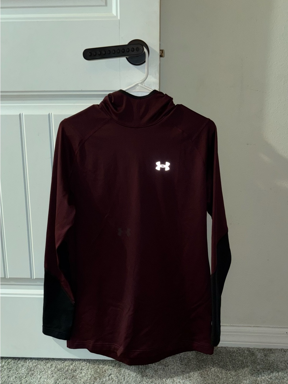 Under Armour Maroon and Black Performance Hoodie